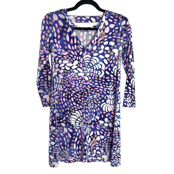 Lilly Pulitzer Olive Swing Dress Beckon Blue Sparkling Grotto XXS - Picture 7 of 9